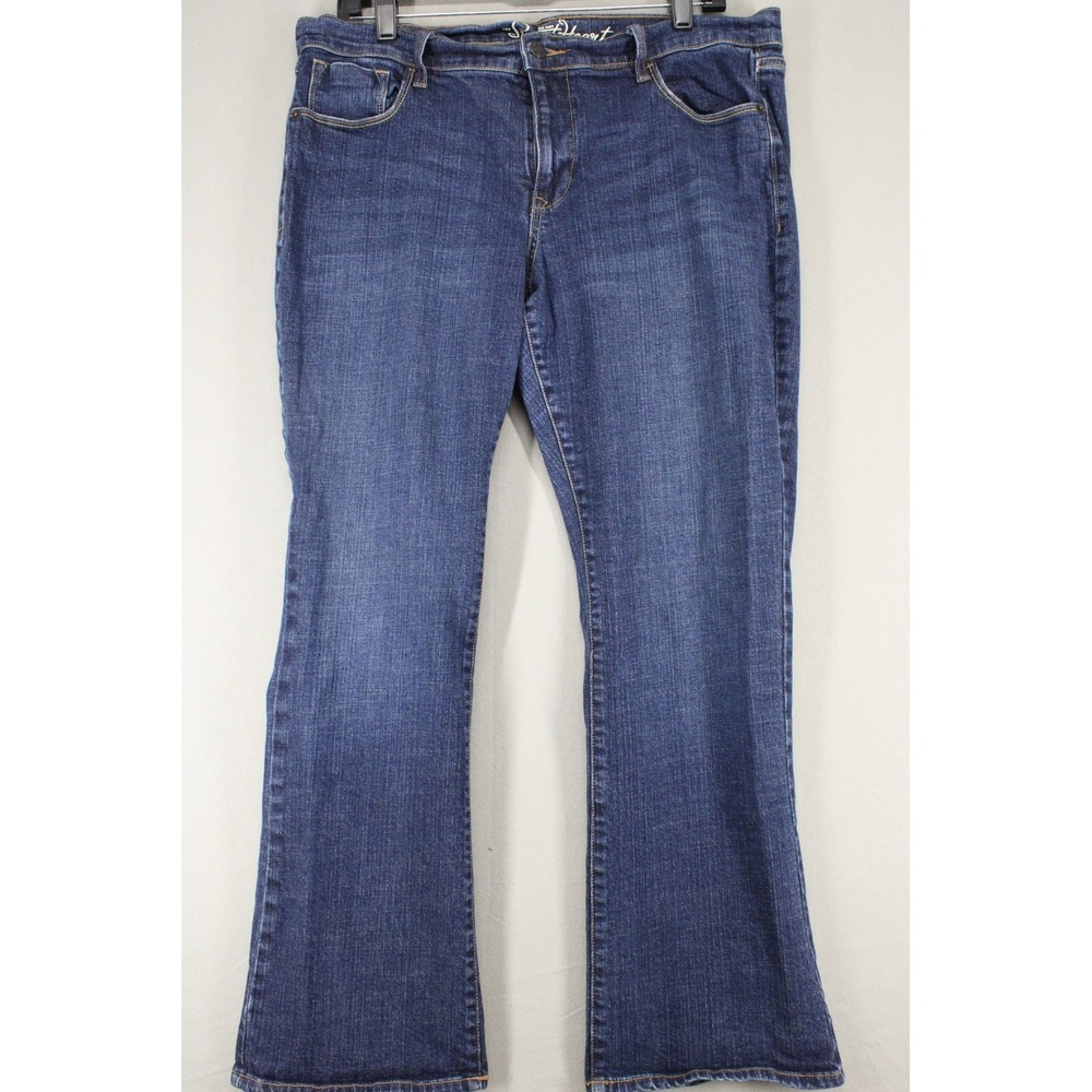 Old Navy The Sweetheart Bootcut Jeans Womens 14 Short Dark Wash IStretch Denim